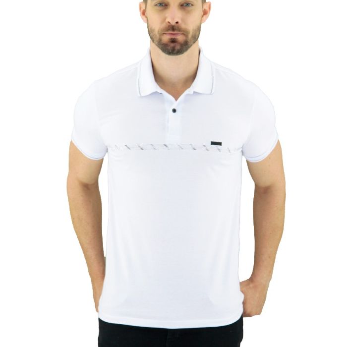 Camiseta Polo Masculina Algodão Penteado
